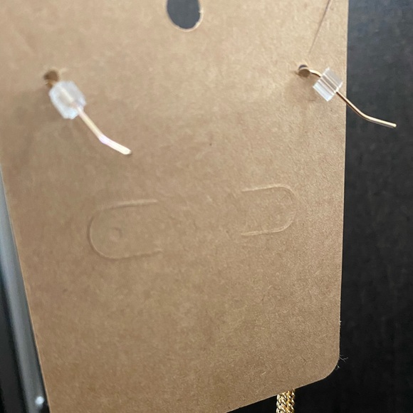 D: Aqua Swirl Dangling Earrings - Picture 5 of 5